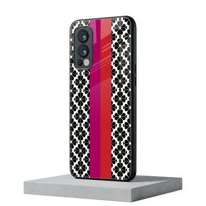 Rosy Noir oneplus nord 2 mobile cover | shockproof glass phone case
