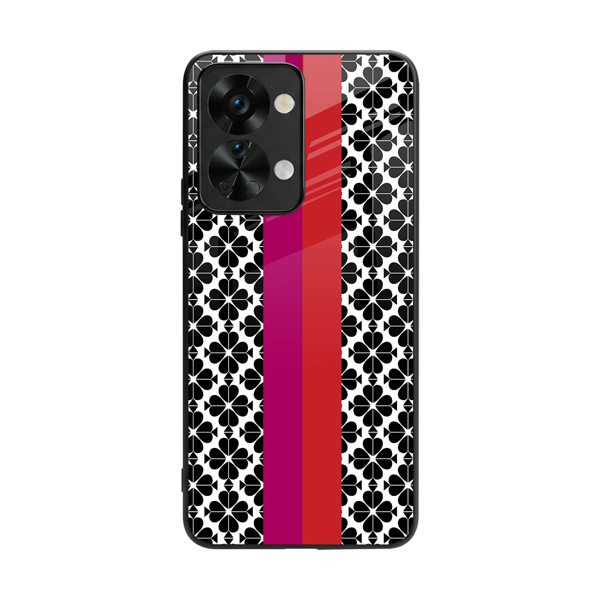 Rosy Noir back phone cover | glass case for oneplus nord 2t