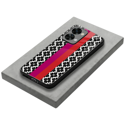 Rosy Noir stylish phone case for oneplus nord 2t | glossy glass and slim fit