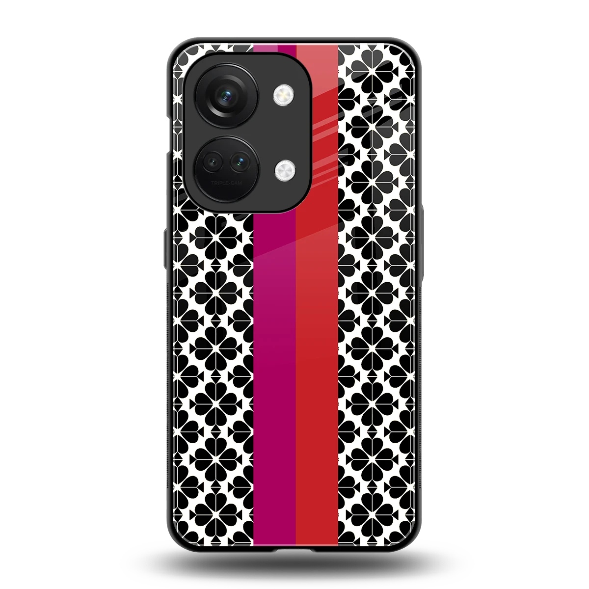 Rosy Noir back phone cover | glass case for oneplus nord 3