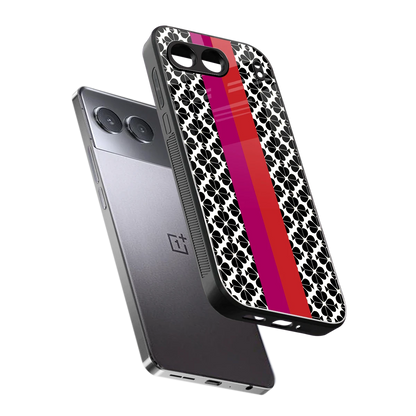 Rosy Noir sleek oneplus nord 4 cover with tempered glass back and TPU edges