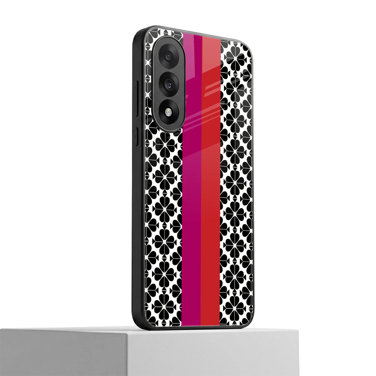 Rosy Noir oneplus nord 5 mobile cover | shockproof glass phone case