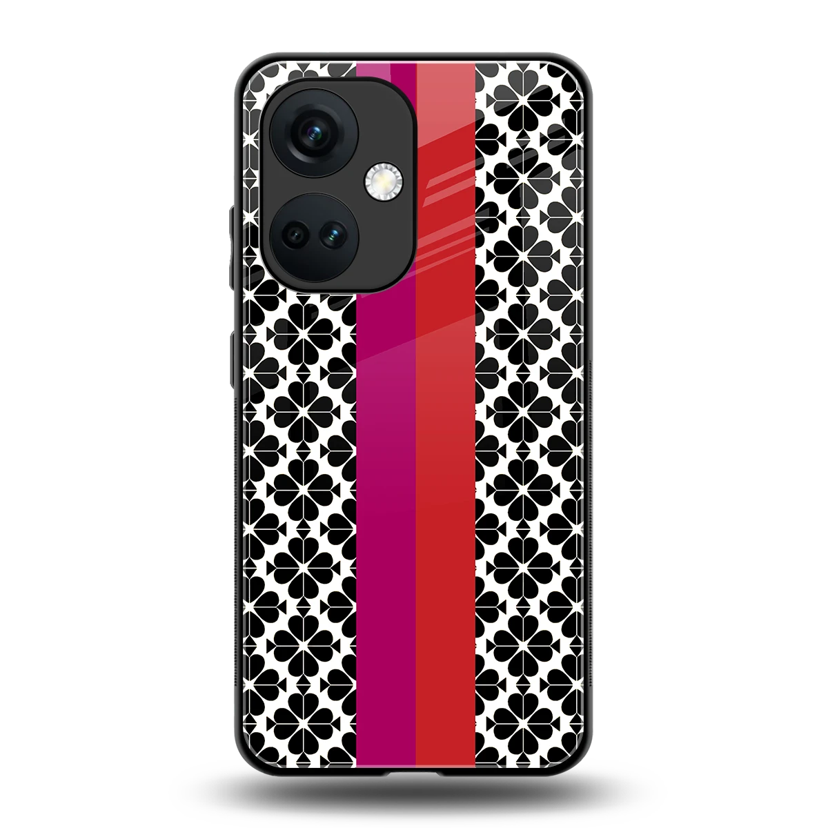 Rosy Noir back phone cover | glass case for oneplus nord ce 3