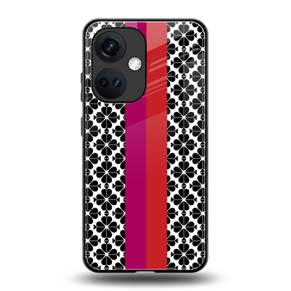 Rosy Noir back phone cover | glass case for oneplus nord ce 3