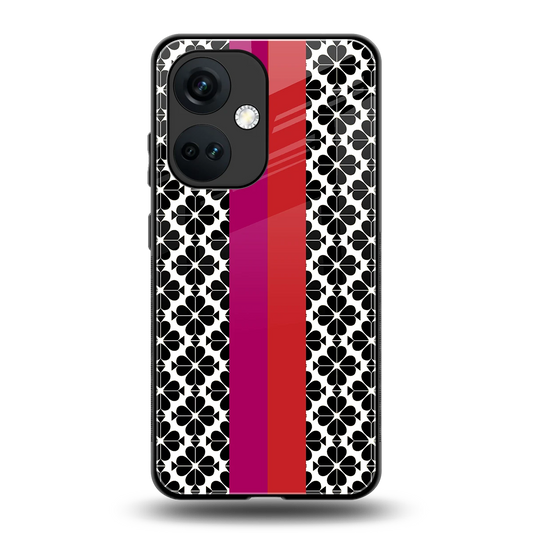 Rosy Noir back phone cover | glass case for oneplus nord ce 3