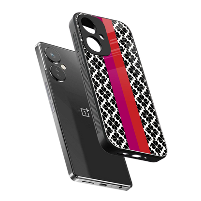 Rosy Noir sleek oneplus nord ce 3 cover with tempered glass back and TPU edges