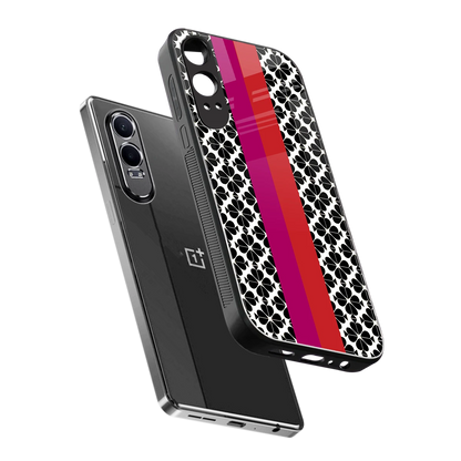Rosy Noir sleek oneplus nord ce 4 lite cover with tempered glass back and TPU edges