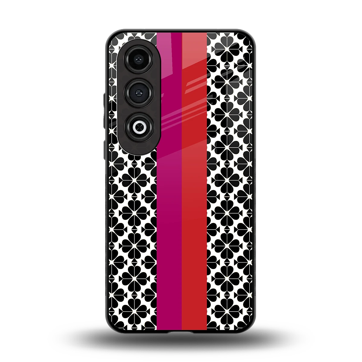 Rosy Noir back phone cover | glass case for oneplus nord ce 4