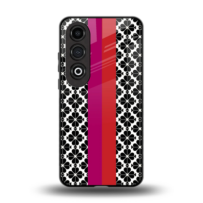 Rosy Noir back phone cover | glass case for oneplus nord ce 4