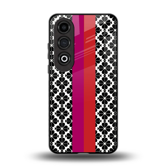 Rosy Noir back phone cover | glass case for oneplus nord ce 4