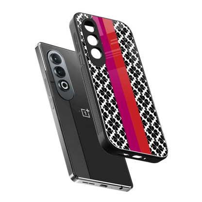 Rosy Noir sleek oneplus nord ce 4 cover with tempered glass back and TPU edges