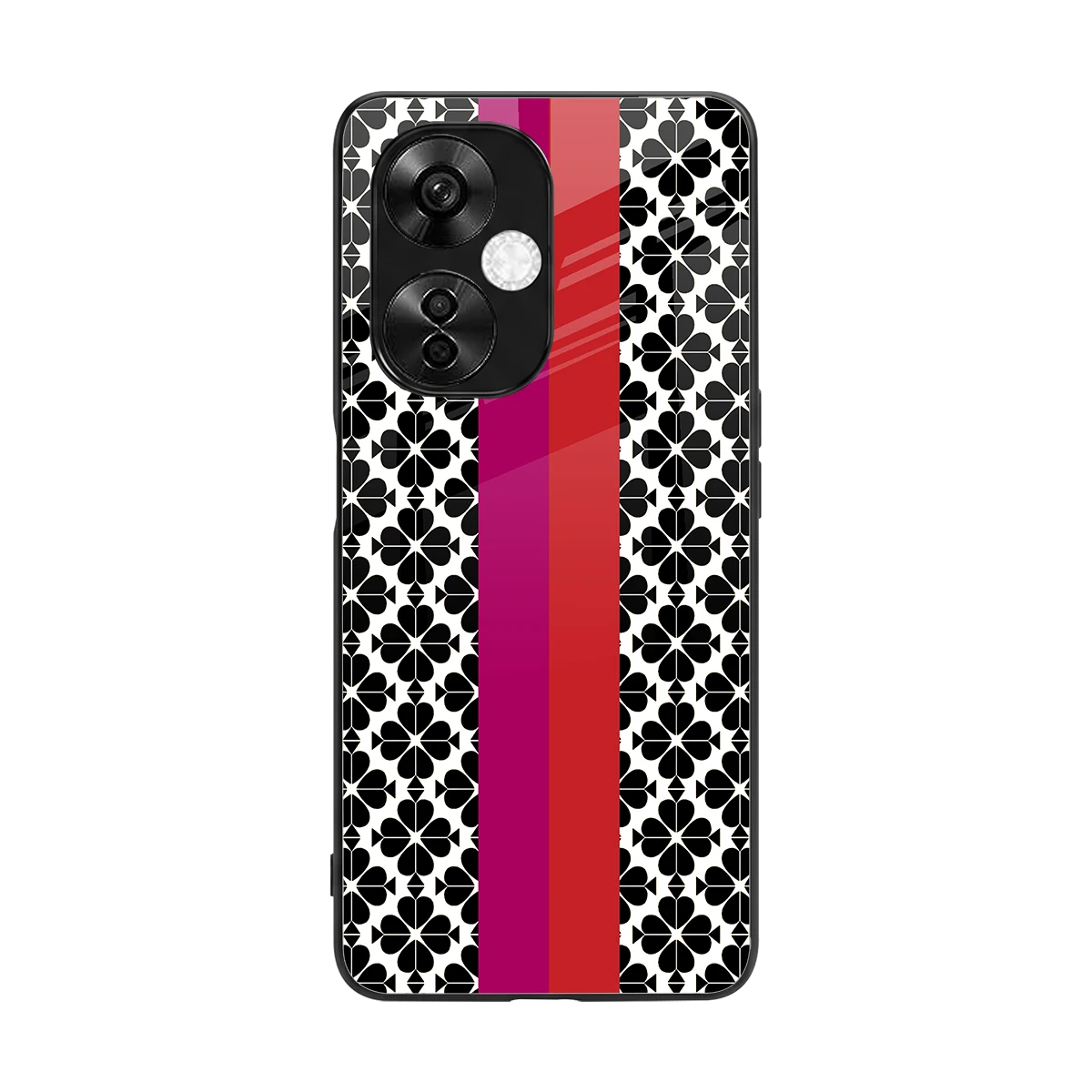 Rosy Noir back phone cover | glass case for oneplus nord ce 3 lite