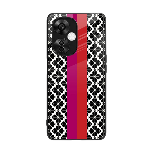 Rosy Noir back phone cover | glass case for oneplus nord ce 3 lite