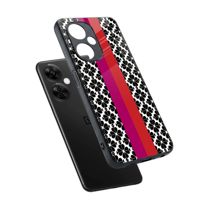 Rosy Noir sleek oneplus nord ce 3 lite cover with tempered glass back and TPU edges