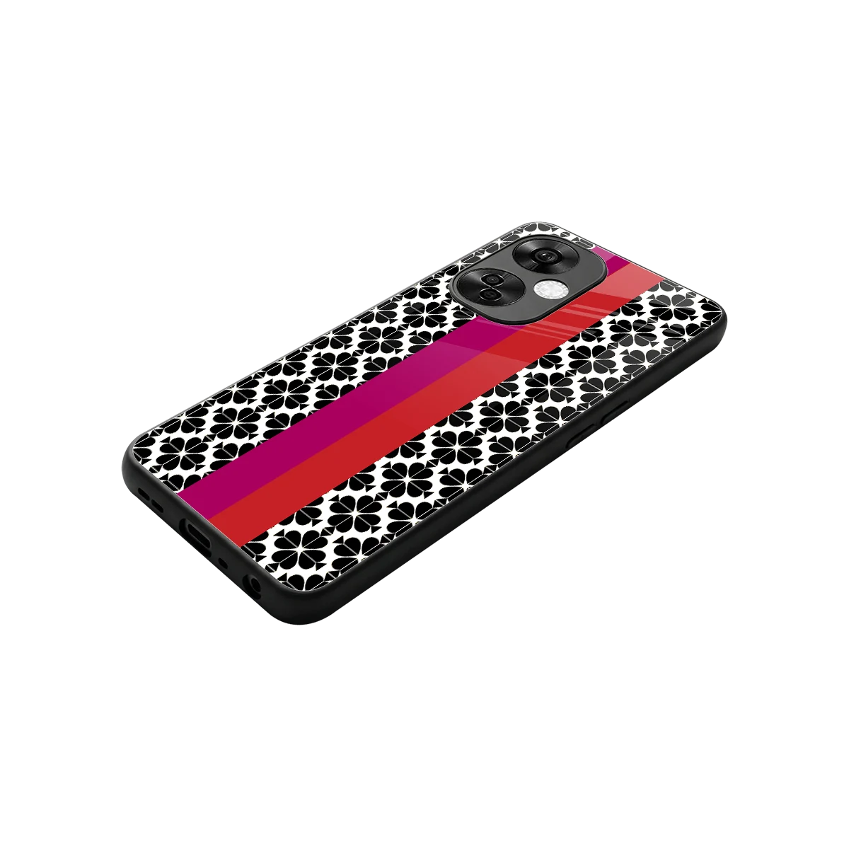 Rosy Noir stylish phone case for oneplus nord ce 3 lite | glossy glass and slim fit