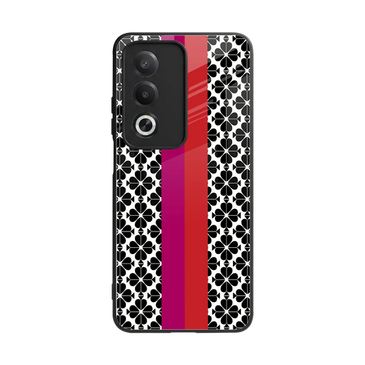 Rosy Noir back phone cover | glass case for oppo a3 pro