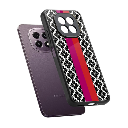 Rosy Noir sleek oppo f29 5g cover with tempered glass back and TPU edges