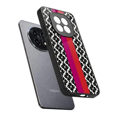 Rosy Noir sleek oppo f29 pro 5g cover with tempered glass back and TPU edges
