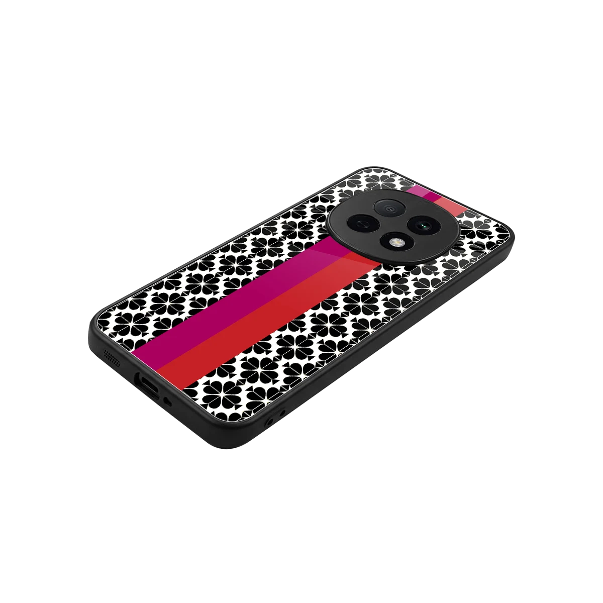 Rosy Noir stylish phone case for oppo f29 pro 5g | glossy glass and slim fit