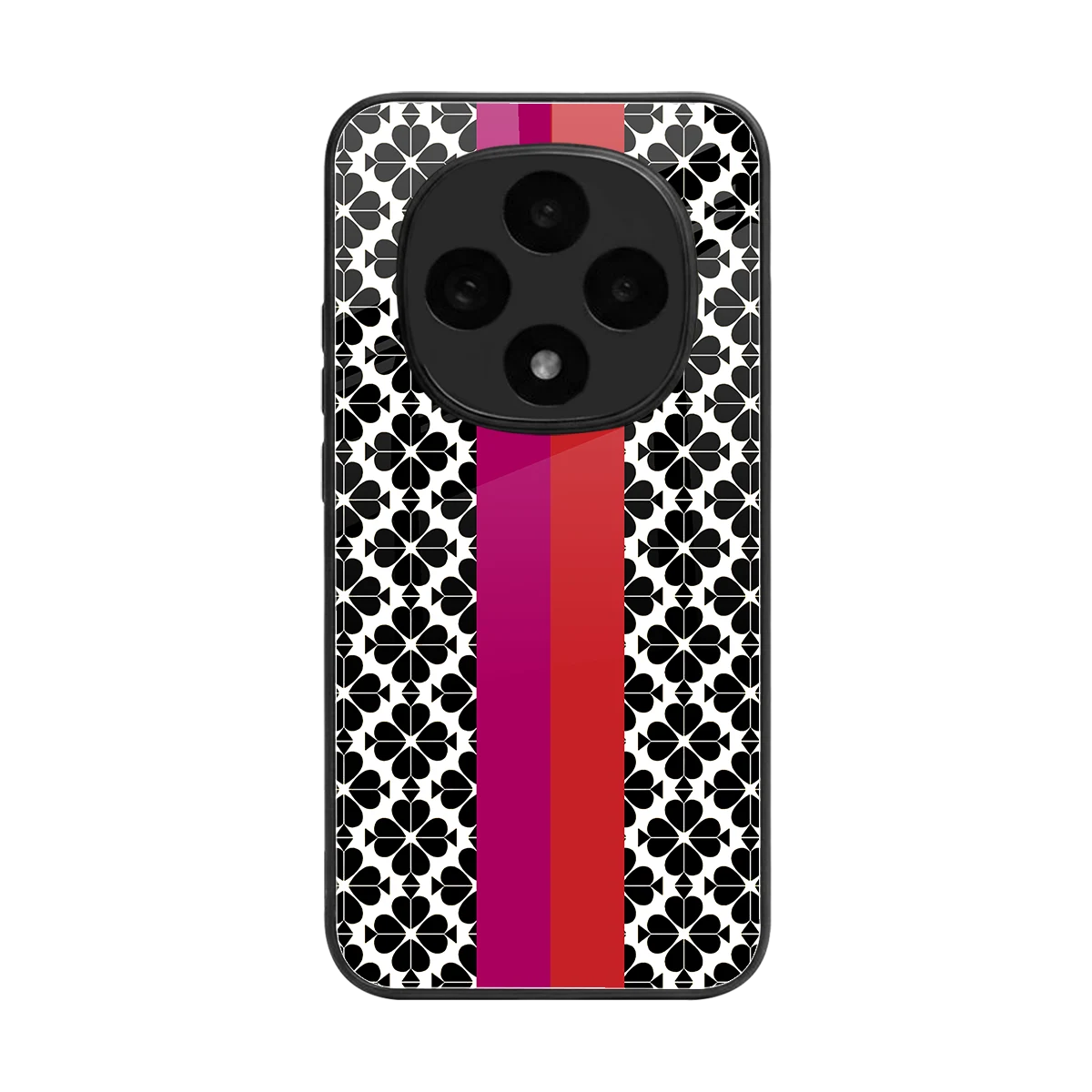 Rosy Noir back phone cover | glass case for oppo f31 pro 5g
