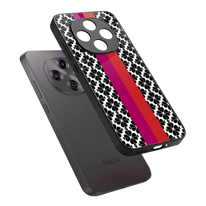Rosy Noir sleek oppo f31 pro 5g cover with tempered glass back and TPU edges