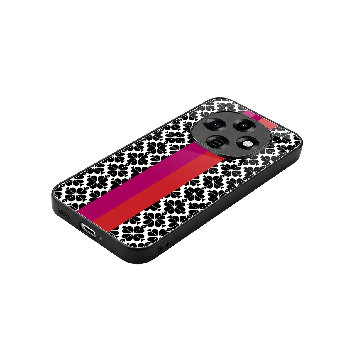 Rosy Noir stylish phone case for oppo f31 pro 5g | glossy glass and slim fit