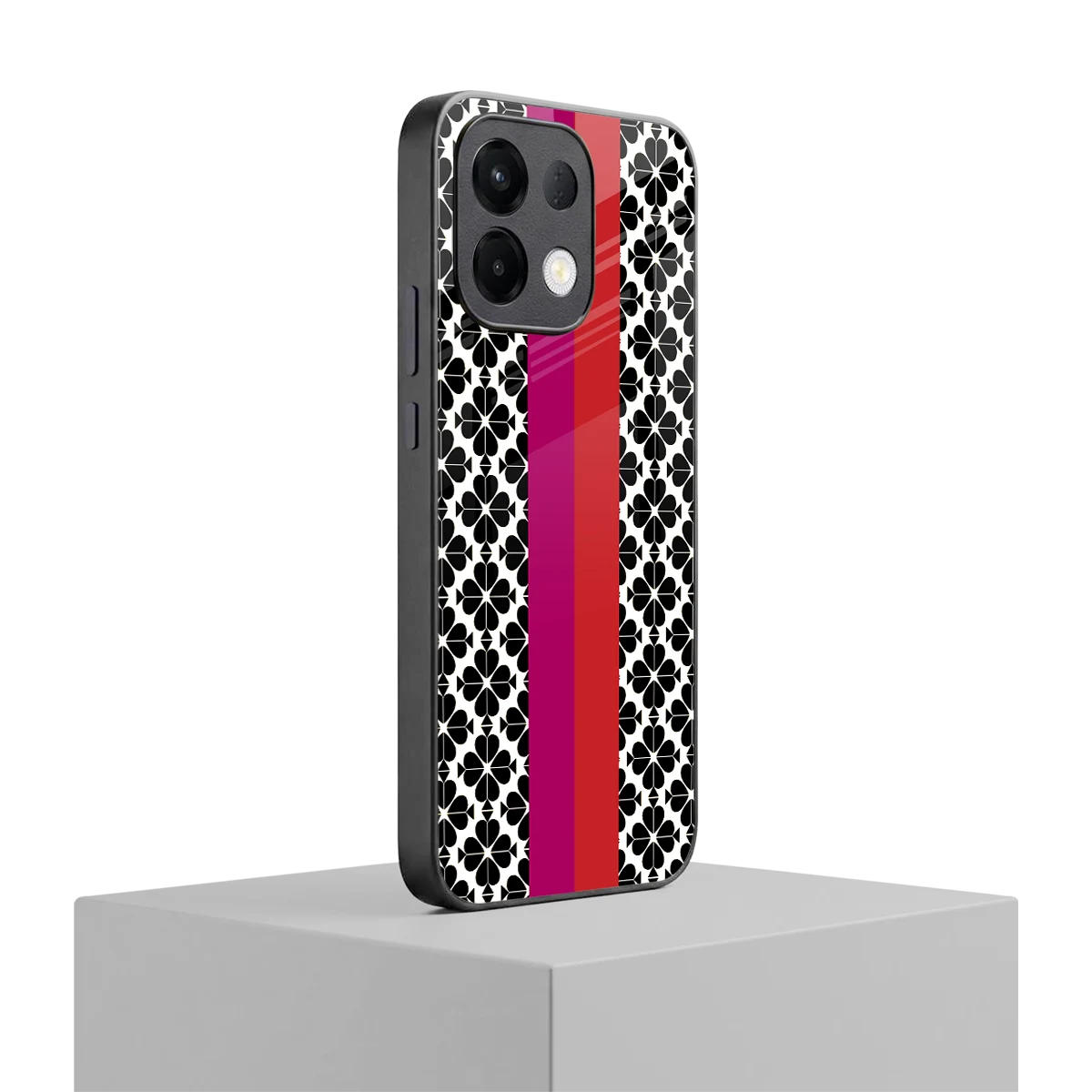 Rosy Noir oppo k13 5g mobile cover | shockproof glass phone case
