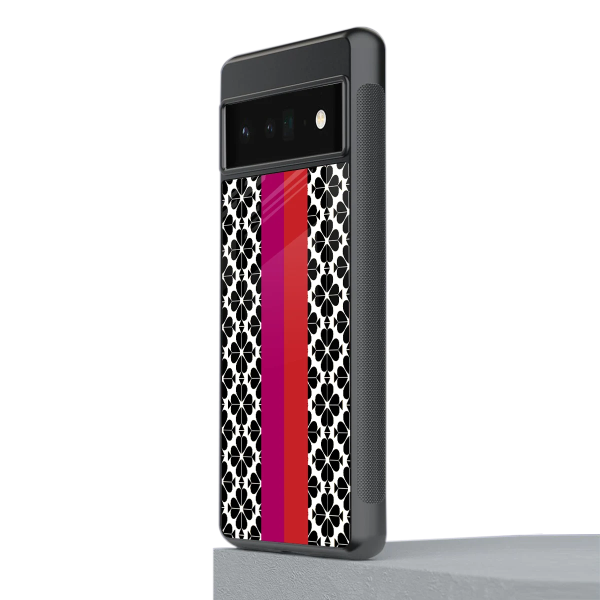 Rosy Noir stylish phone case for google pixel 6 pro | glossy glass and slim fit
