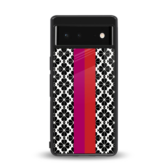 Rosy Noir back phone cover | glass case for google pixel 6a