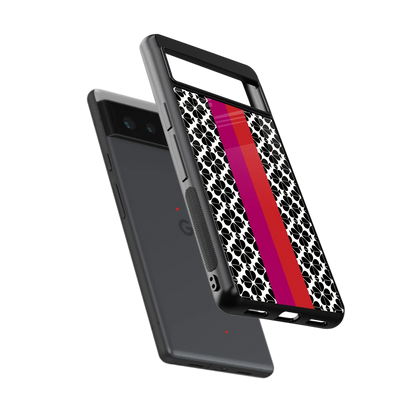 Rosy Noir sleek google pixel 6 cover with tempered glass back and TPU edges