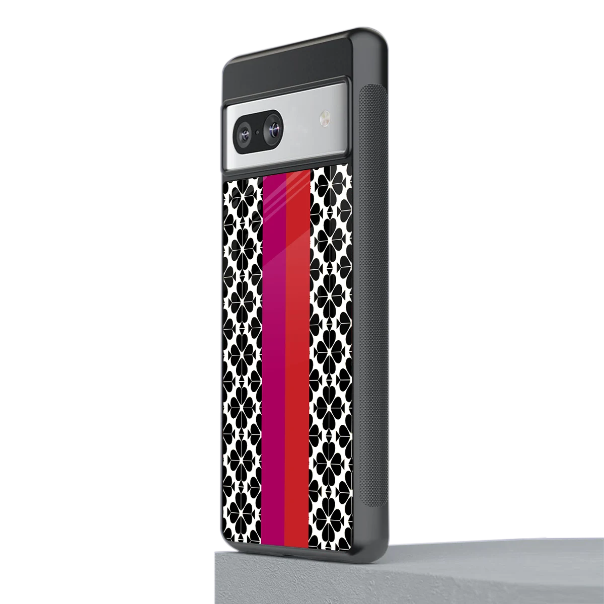 Rosy Noir stylish phone case for google pixel 7a | glossy glass and slim fit