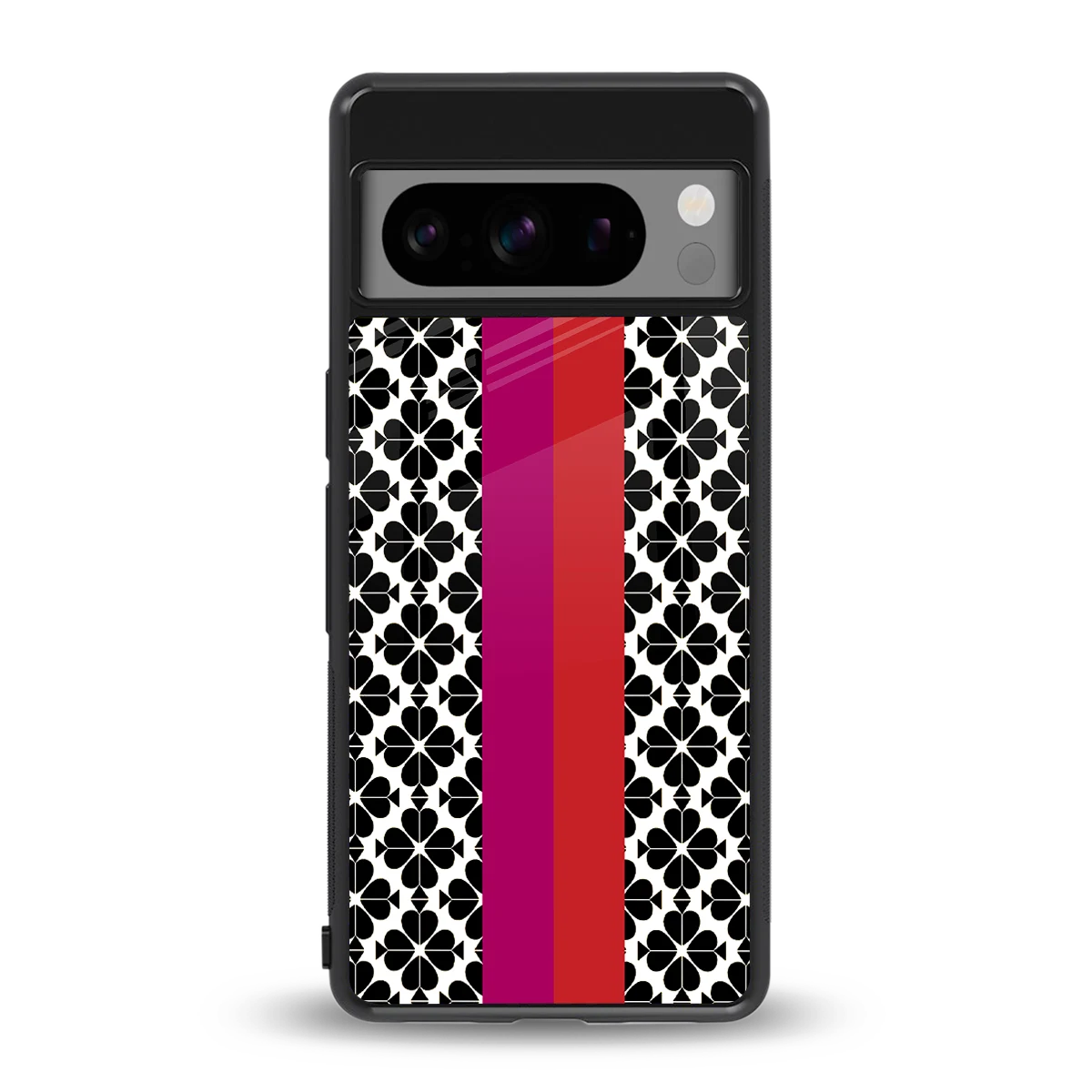 Rosy Noir back phone cover | glass case for google pixel 8 pro