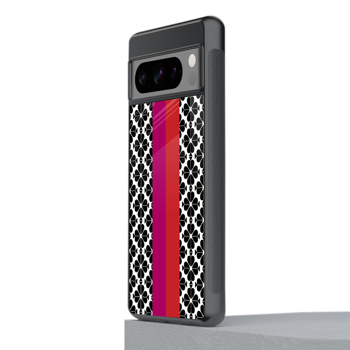 Rosy Noir stylish phone case for google pixel 8 pro | glossy glass and slim fit