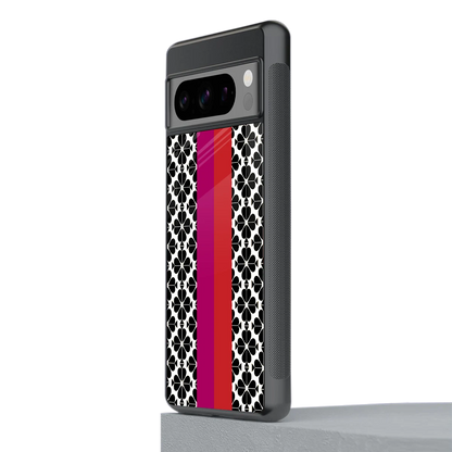 Rosy Noir stylish phone case for google pixel 8 pro | glossy glass and slim fit