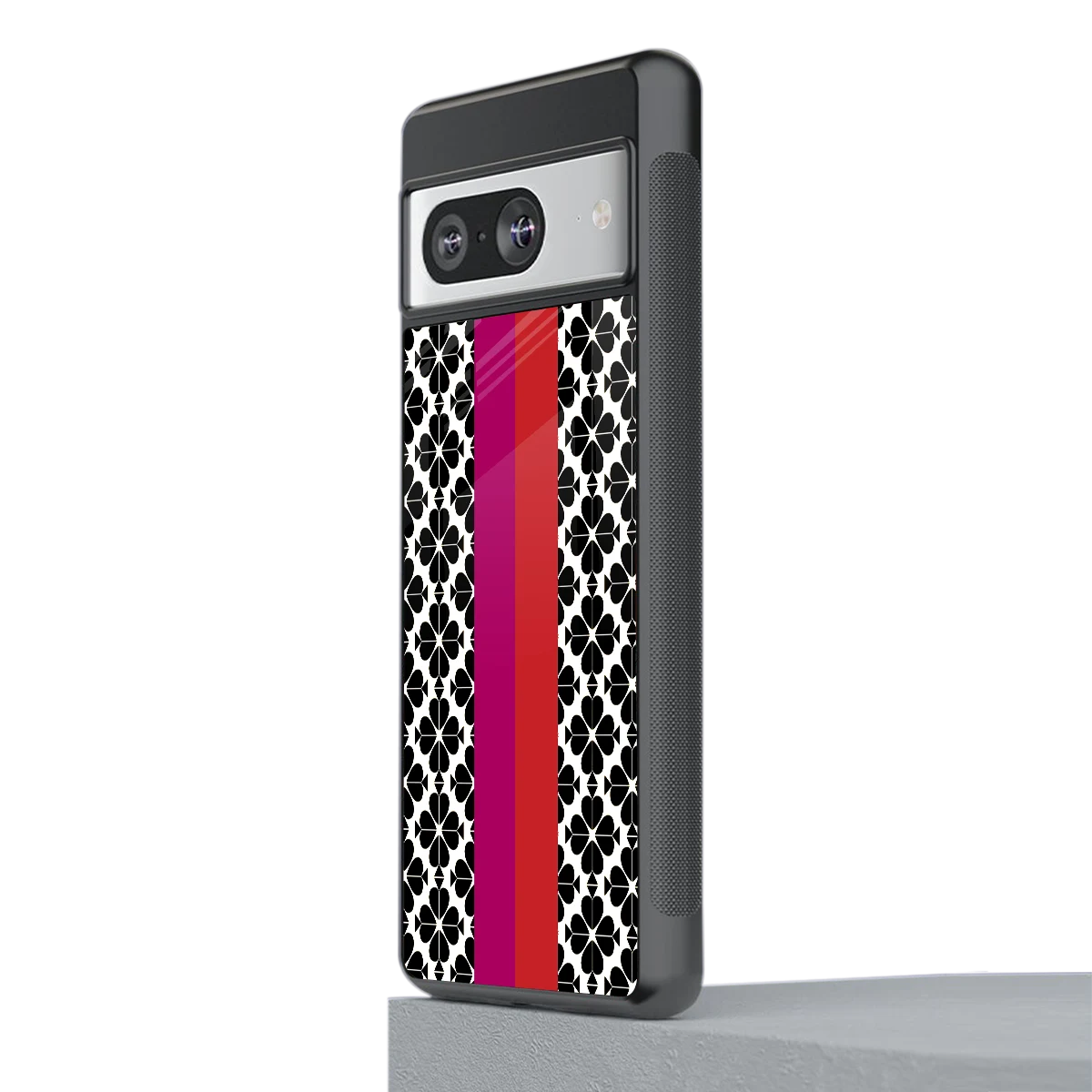 Rosy Noir stylish phone case for google pixel 8 | glossy glass and slim fit