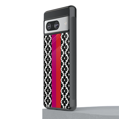 Rosy Noir stylish phone case for google pixel 8 | glossy glass and slim fit
