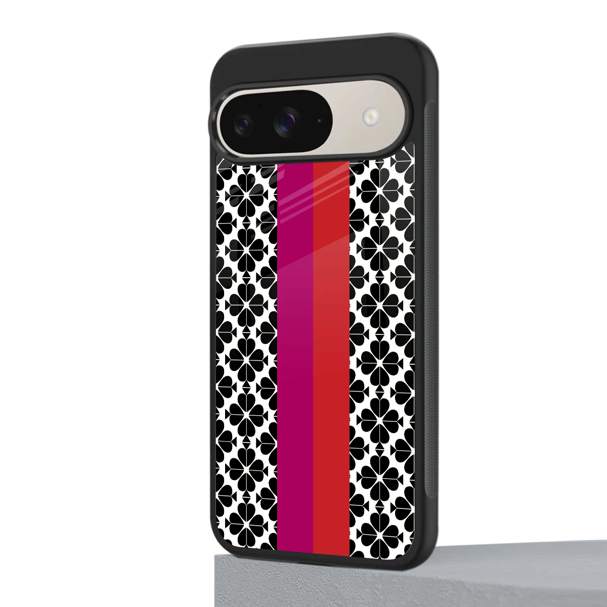 Rosy Noir google pixel 9 mobile cover | shockproof glass phone case