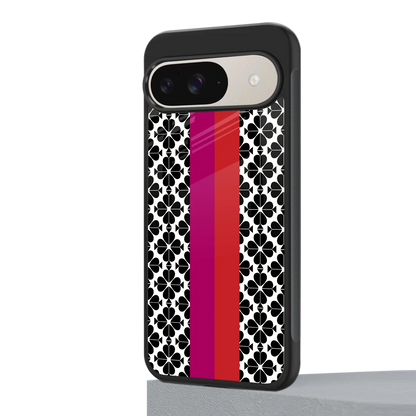 Rosy Noir google pixel 9 mobile cover | shockproof glass phone case