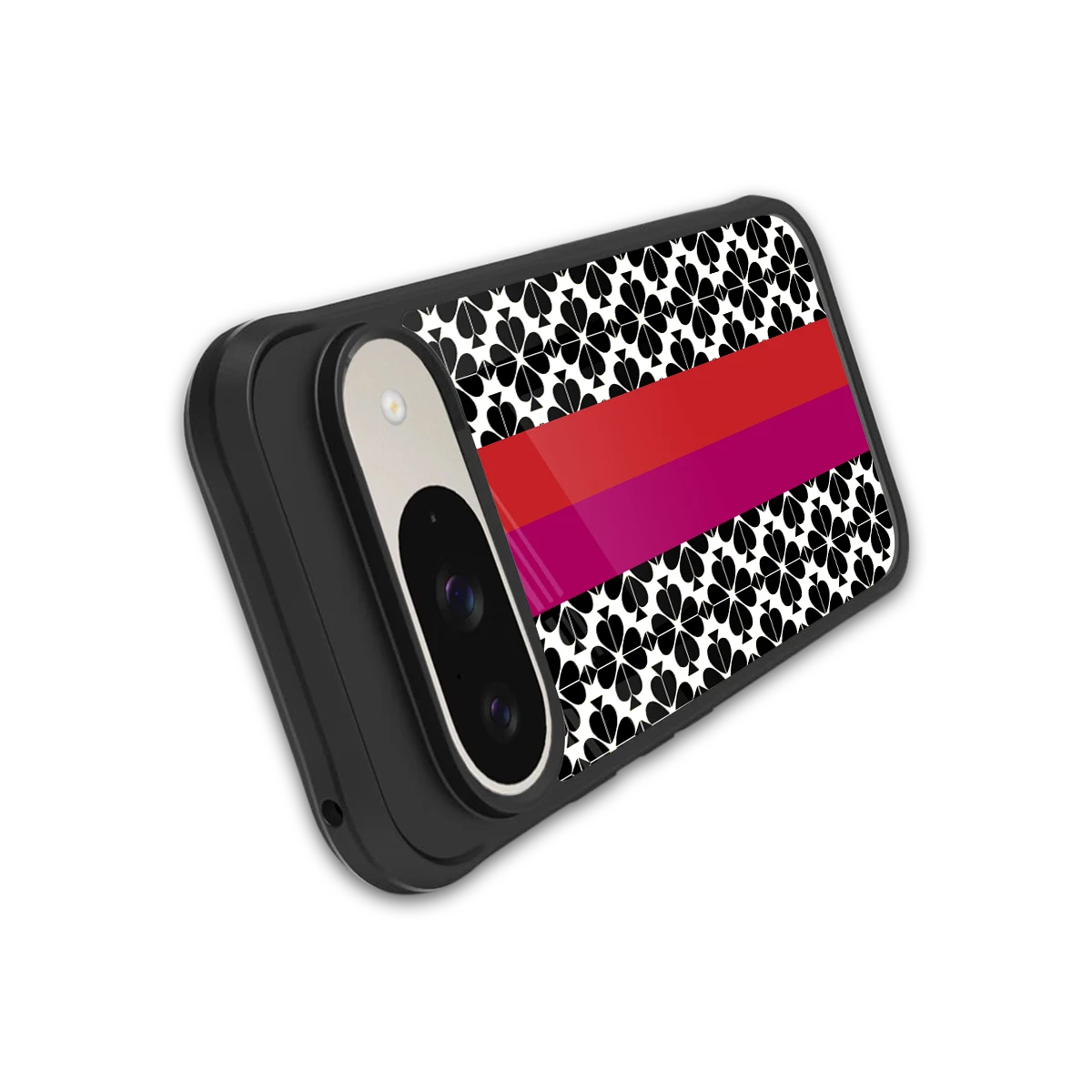 Rosy Noir stylish phone case for google pixel 9 | glossy glass and slim fit