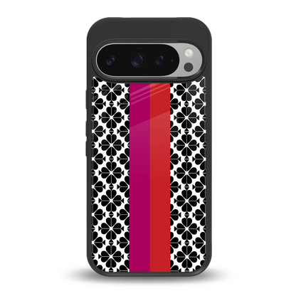 Rosy Noir back phone cover | glass case for google pixel 9 pro