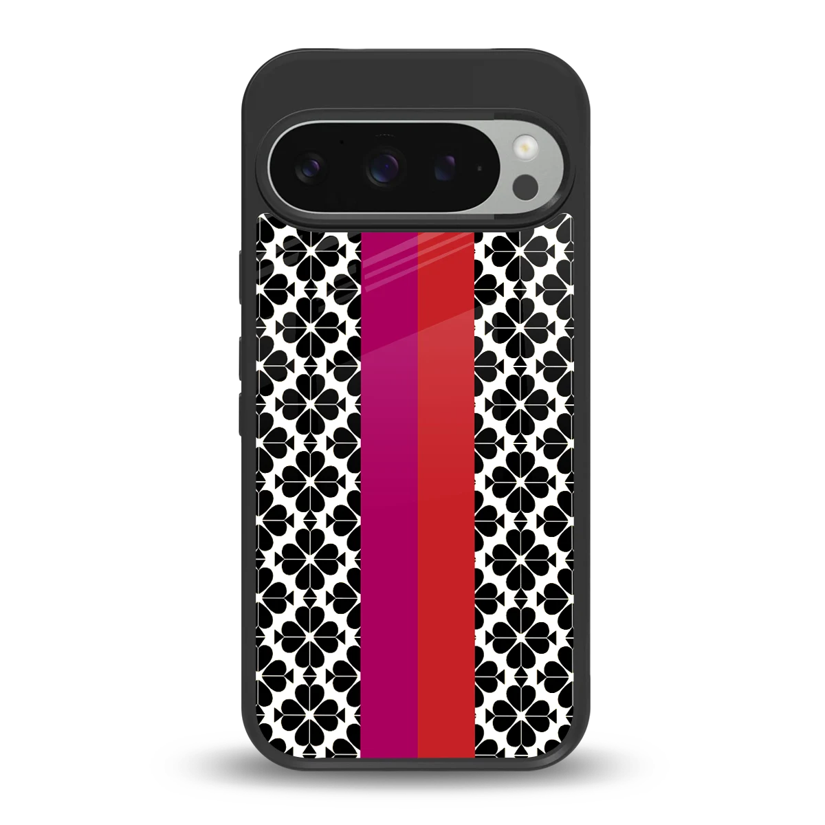 Rosy Noir back phone cover | glass case for google pixel 9 pro xl