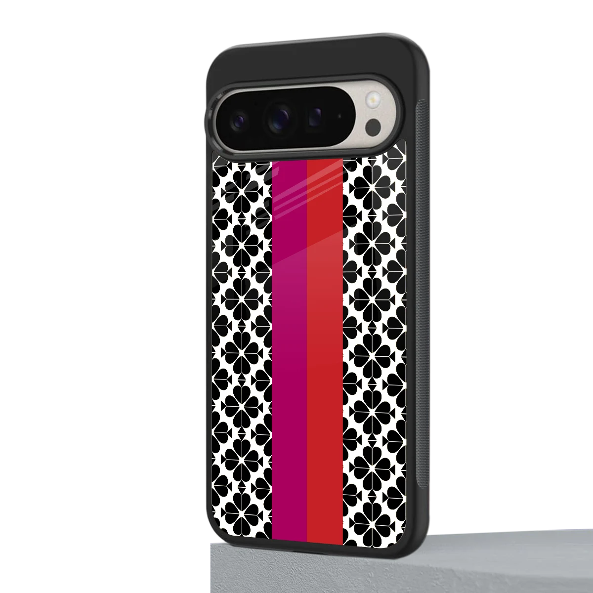 Rosy Noir google pixel 9 pro mobile cover | shockproof glass phone case