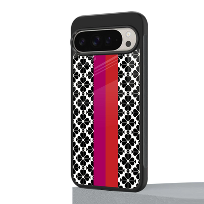 Rosy Noir google pixel 9 pro mobile cover | shockproof glass phone case