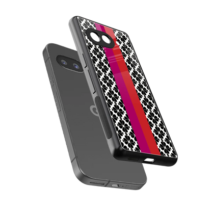 Rosy Noir sleek google pixel 10a cover with tempered glass back and TPU edges