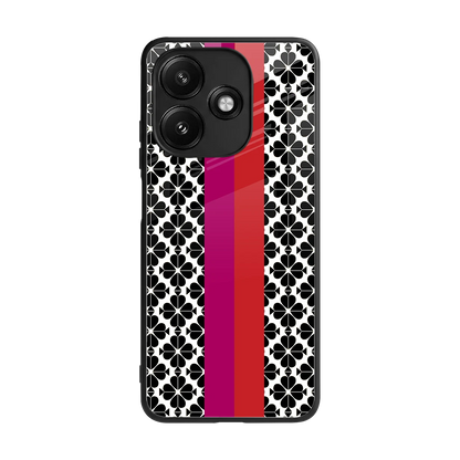 Rosy Noir back phone cover | glass case for redmi 12 5g