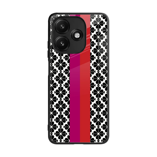 Rosy Noir back phone cover | glass case for redmi 12 5g