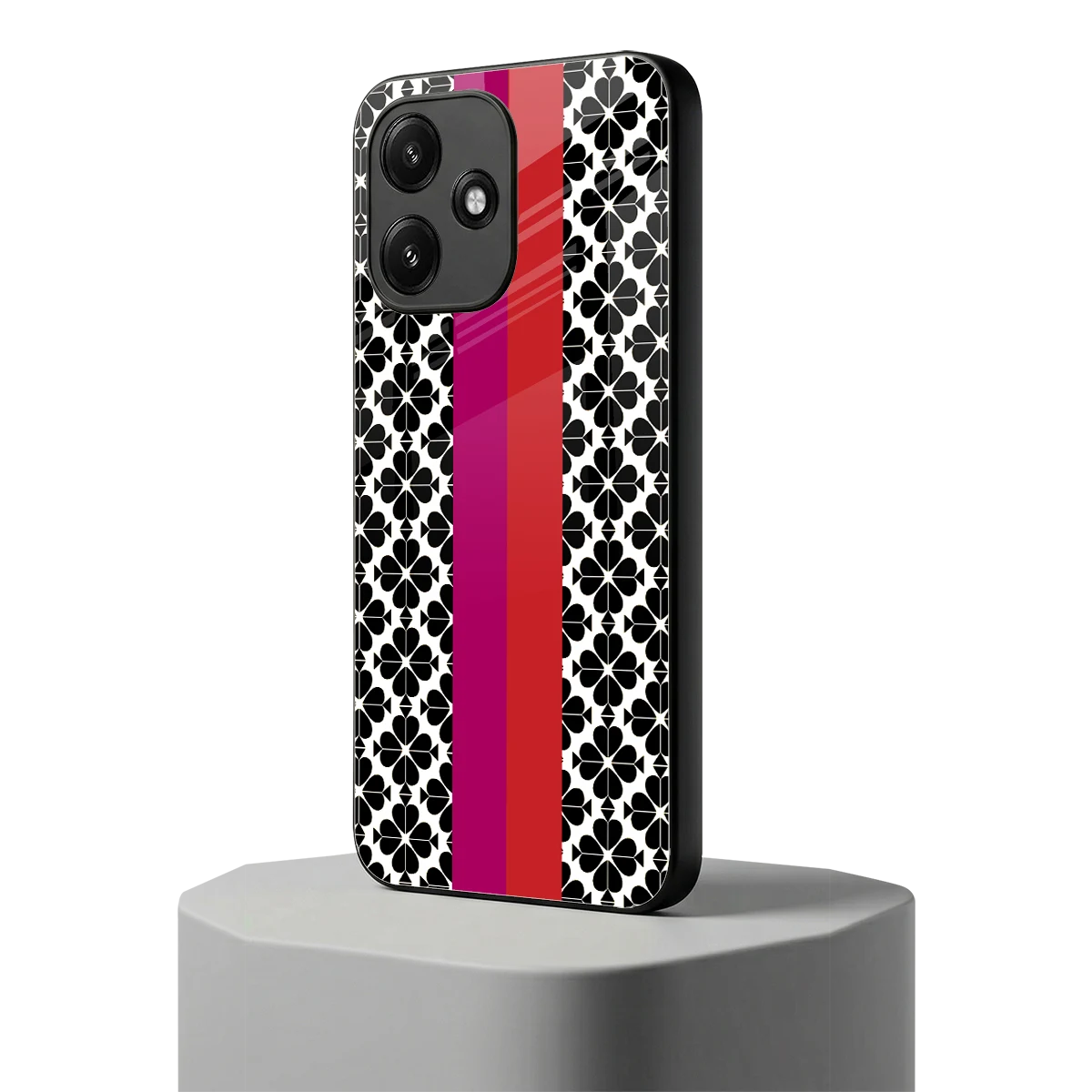 Rosy Noir redmi 12 5g mobile cover | shockproof glass phone case