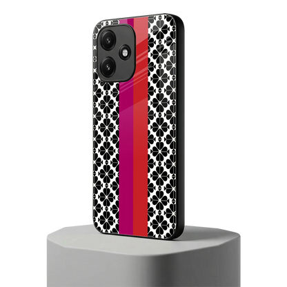 Rosy Noir redmi 12 5g mobile cover | shockproof glass phone case