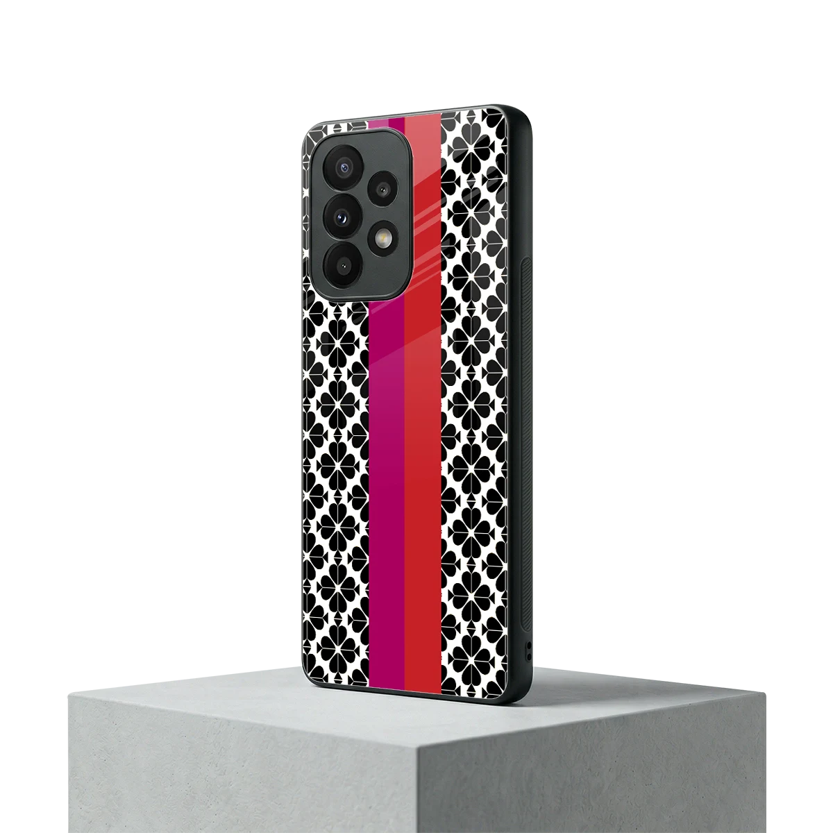 Rosy Noir samsung galaxy a23 mobile cover | shockproof glass phone case
