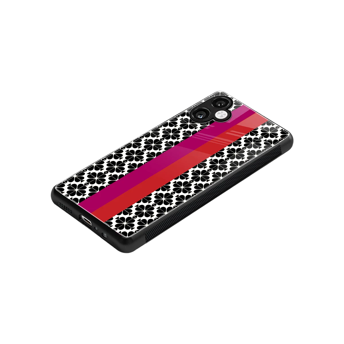 Rosy Noir stylish phone case for samsung galaxy a06 5g | glossy glass and slim fit
